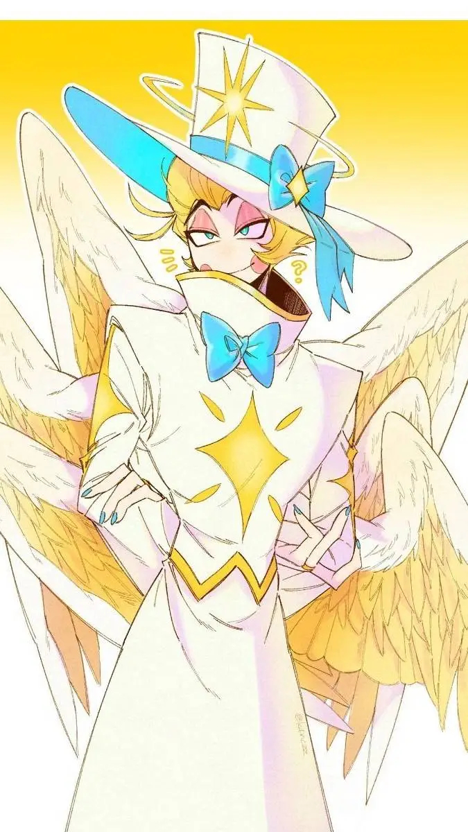 ai character: Lucifer angel  background