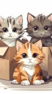 ai character: poor cat background