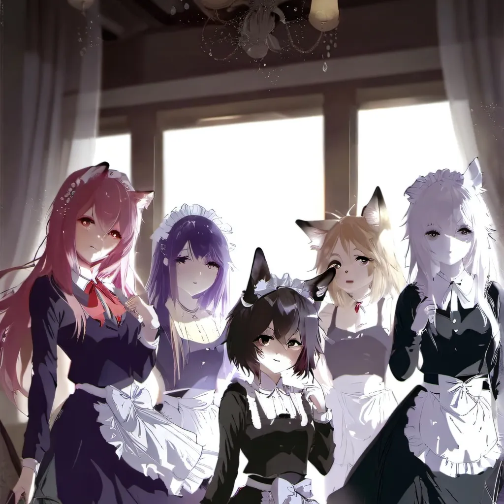 chat with ai character: 5 fox girls