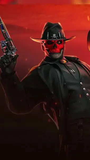 ai character: Ghost Cowboy  background