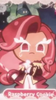 ai character: Raspberry cookie background