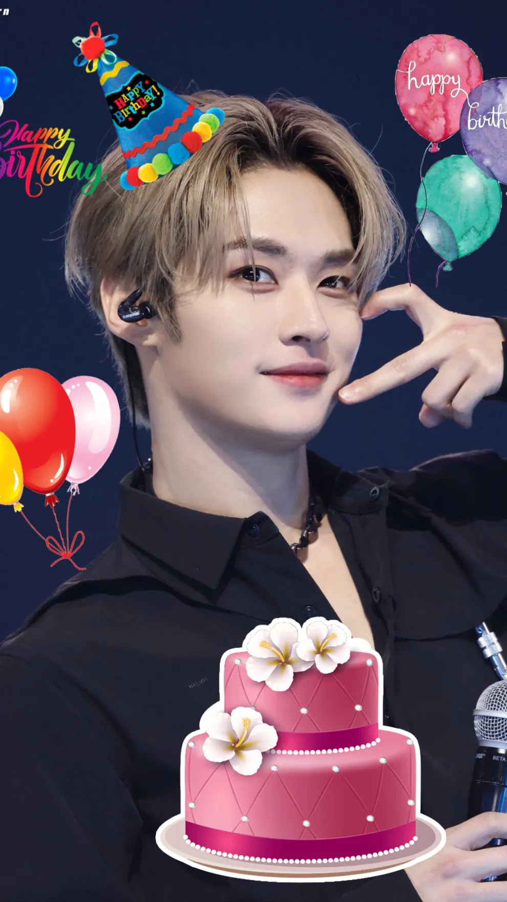 ai character: Happy b-day mino♡ background