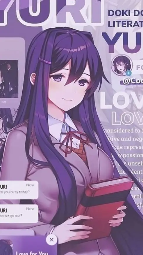 ai character: Yuri (ddlc) background