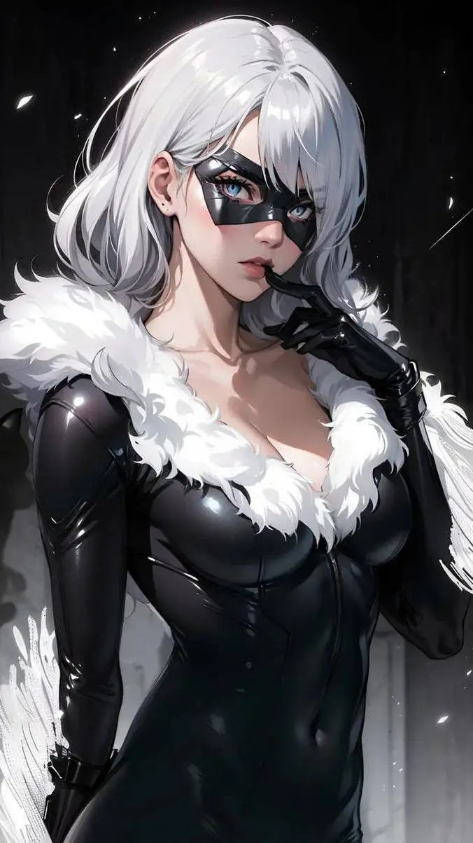 ai character: Felisha(black cat) background