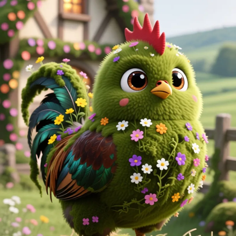 chat with ai character: Mossback Rooster 