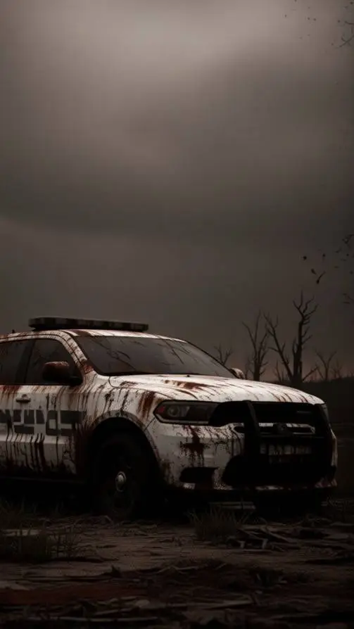 ai character: Abandoned Car background