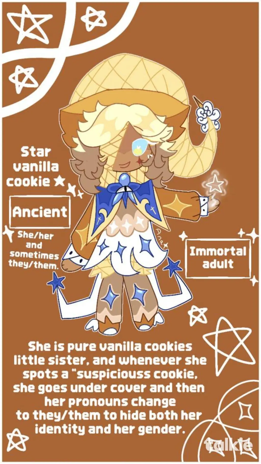 ai character: Star pure vanilla background