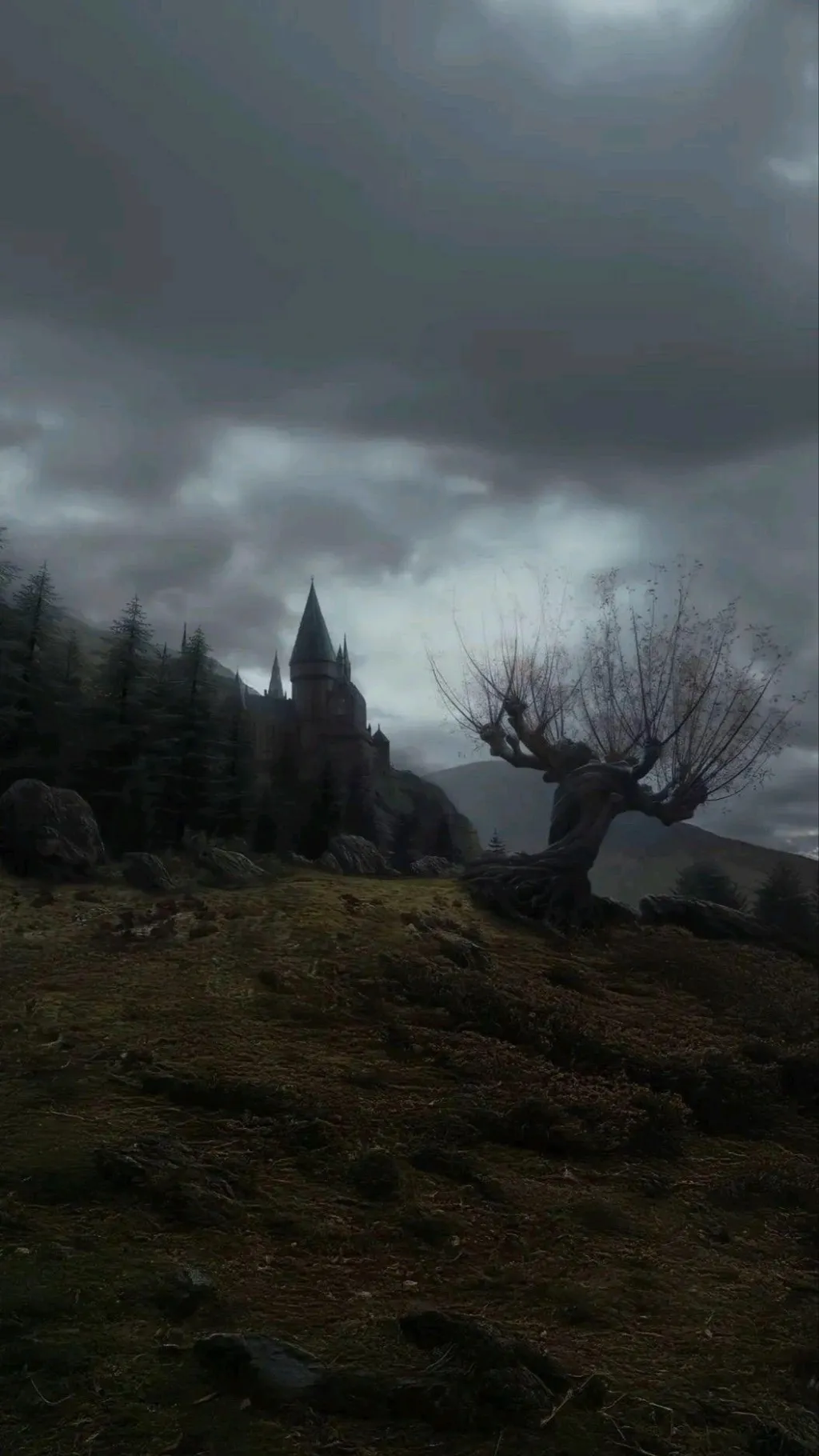 ai character: Hogwarts  background