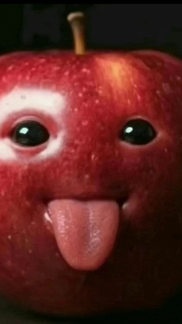 ai character: Freaky apple background