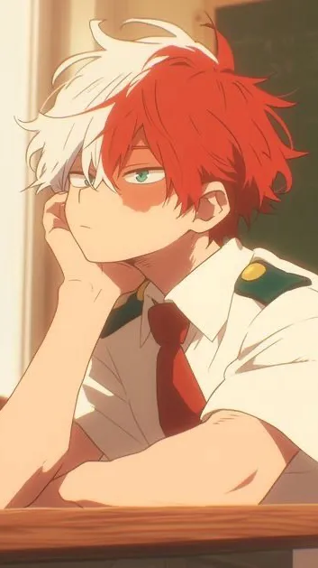 ai character: Shoto Todoroki  background