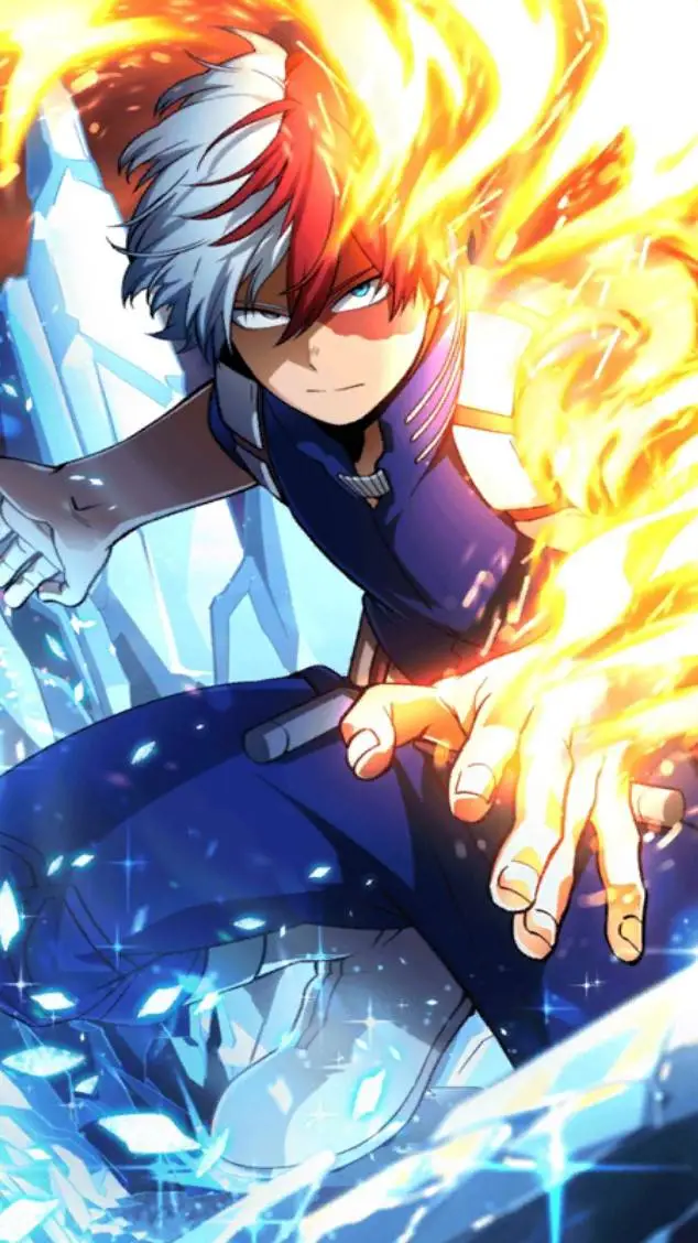ai character: shoto todoroki  background