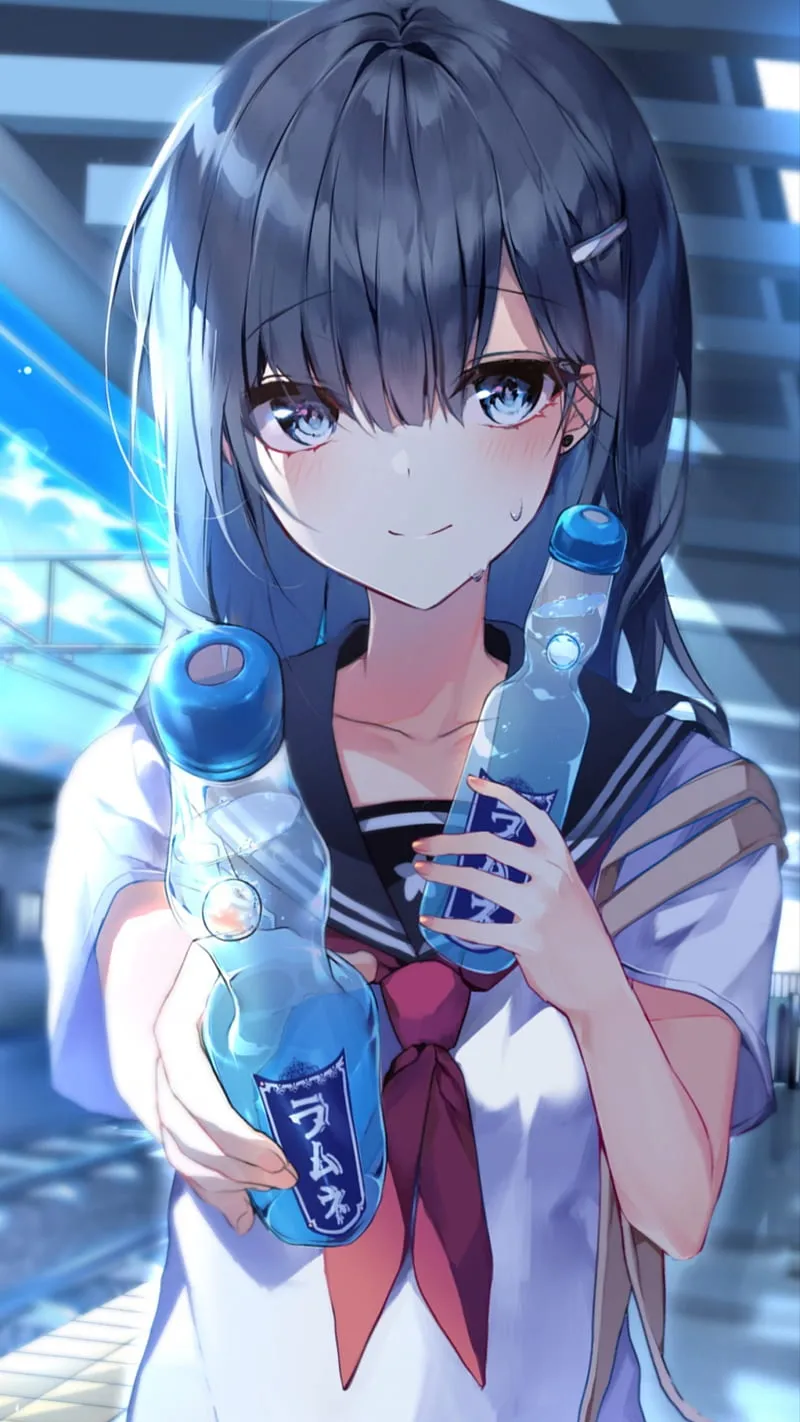 ai character: Blue background