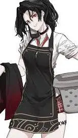 ai character: muzan maid outfit! background