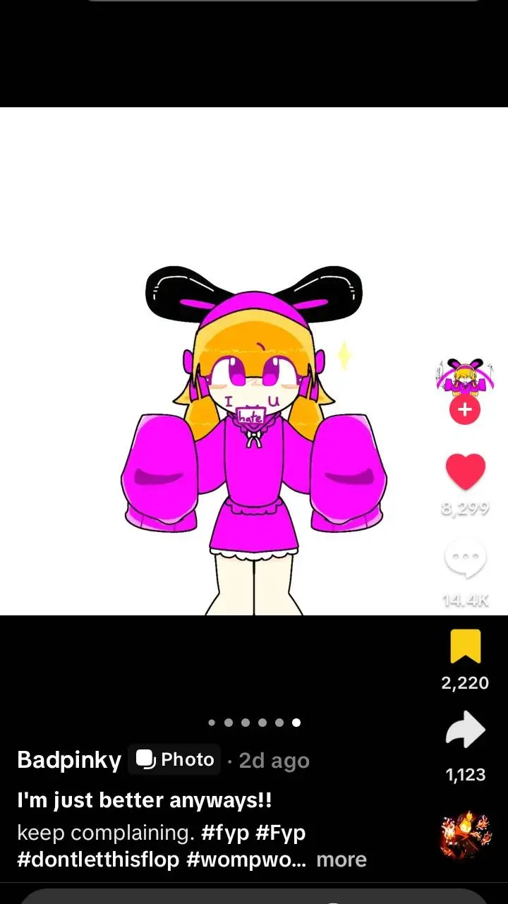ai character: Badpinky vs UN background