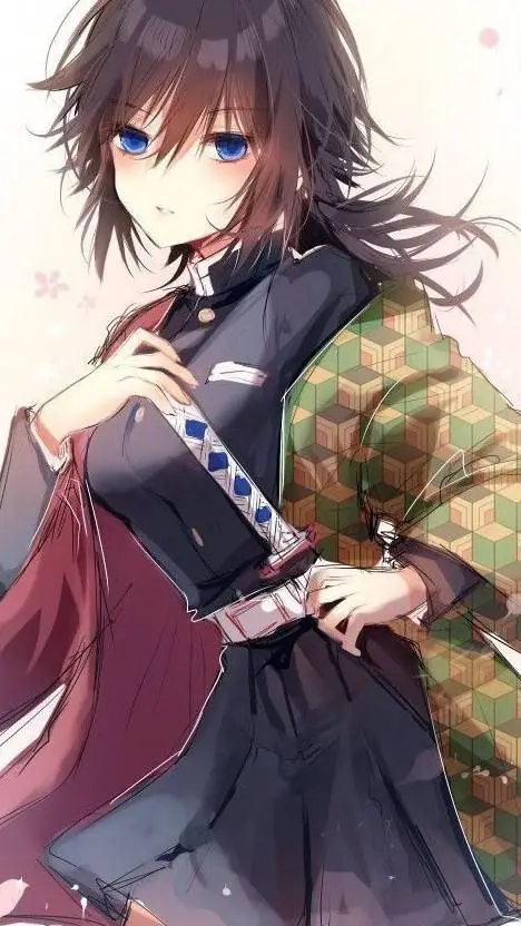 ai character: female Giyuu  background