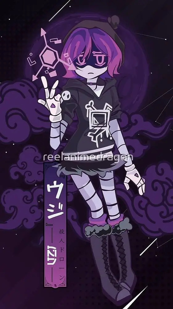 ai character: 🖤Uzi💜 background