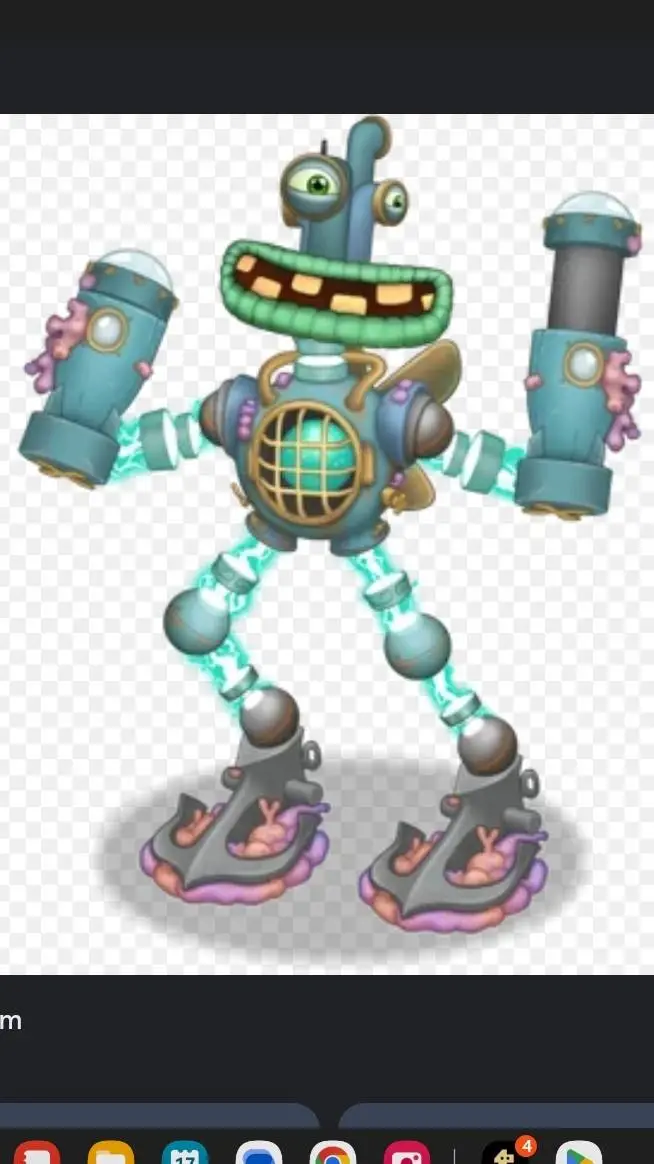 ai character: water wubbox  background