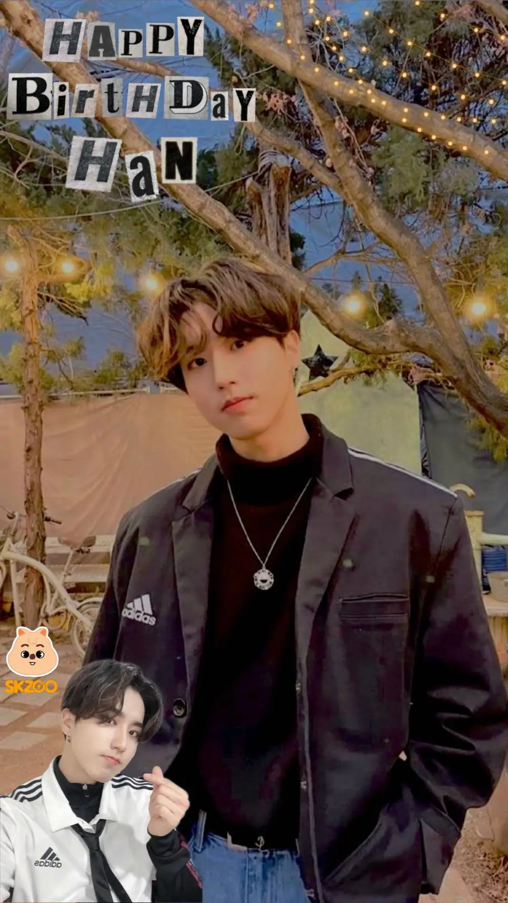 ai character: 🐿✨️🧡Han Jisung🧡✨️🐿 background
