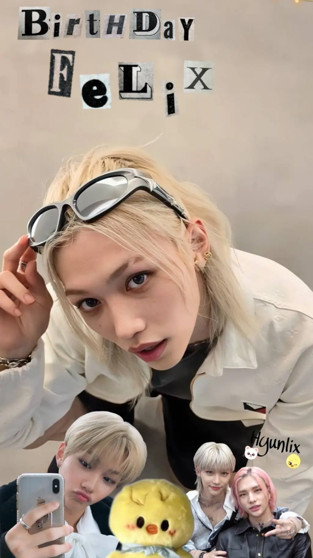 ai character: 🐥✨️🤍Felix🤍✨️🐥 background