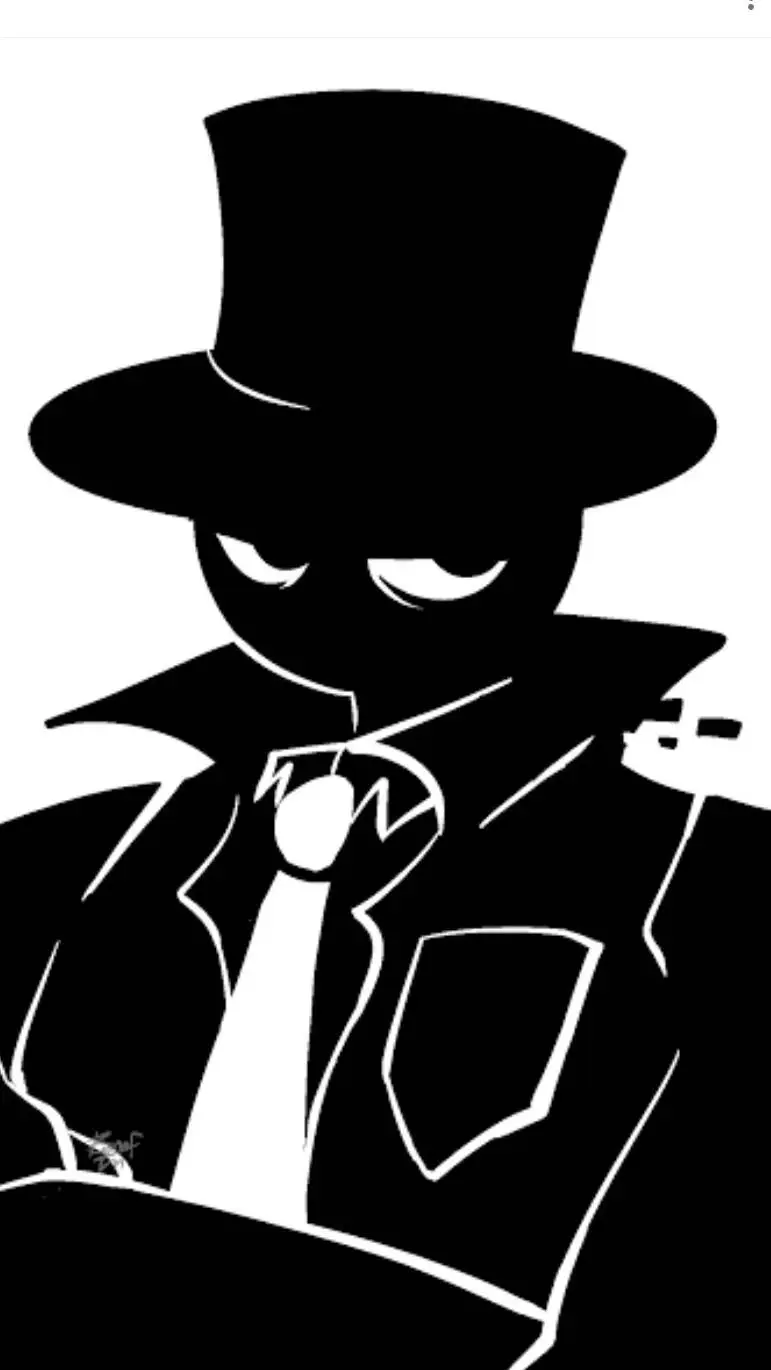 ai character: ♤black♤ background