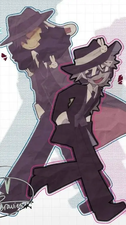 ai character: 🌺~Double fedora~🌸 background