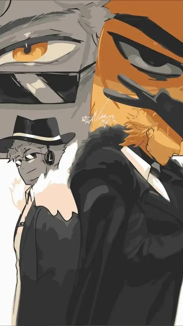 ai character: double fedora background