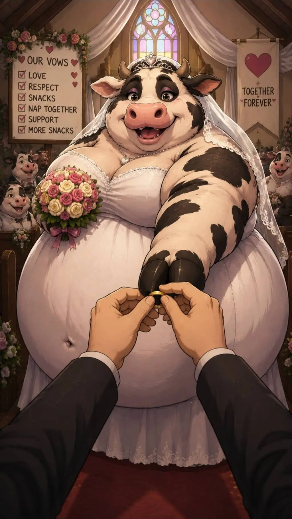 ai character: Fatfur Wedding background