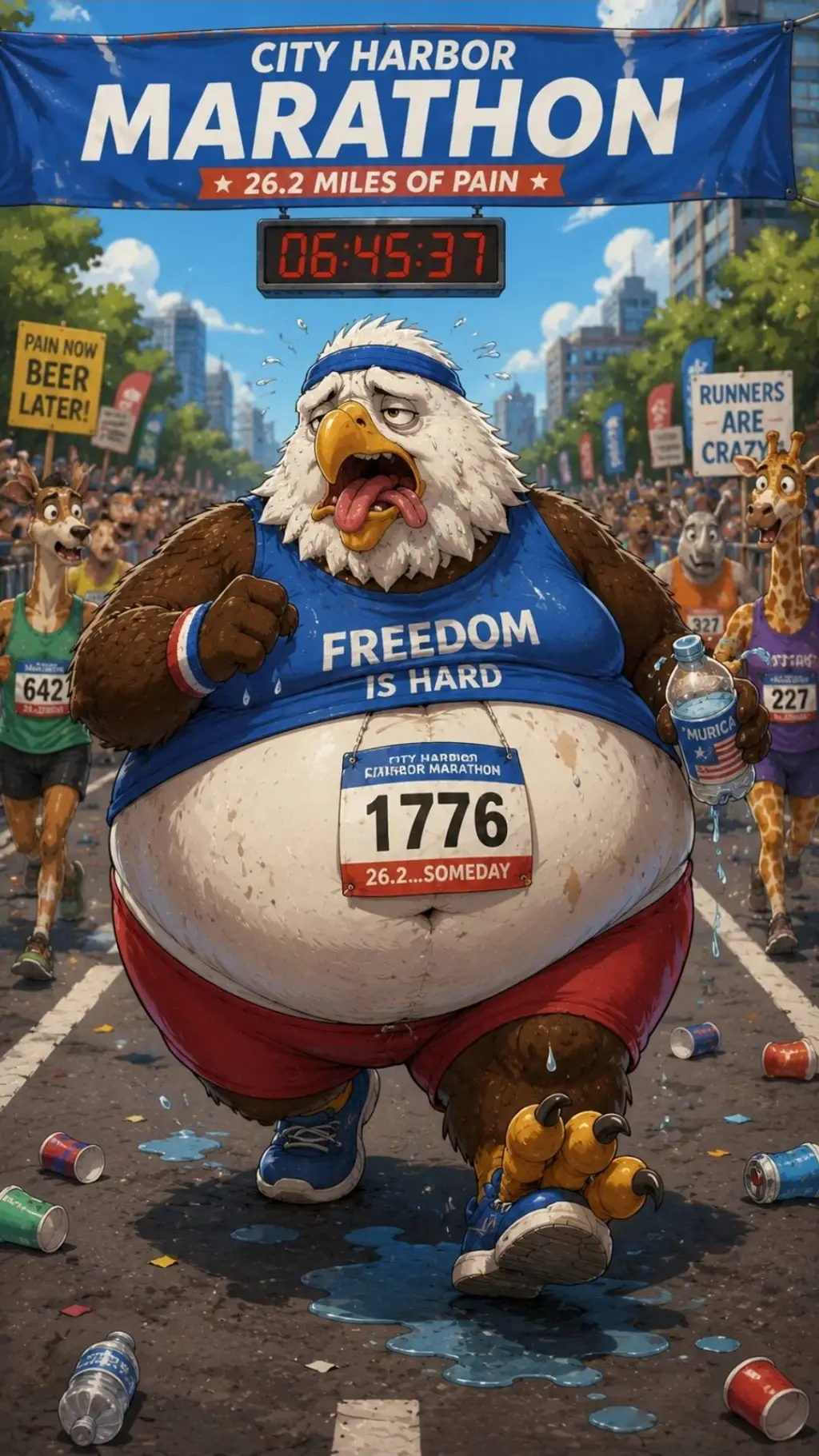 ai character: Fatfur Marathon background