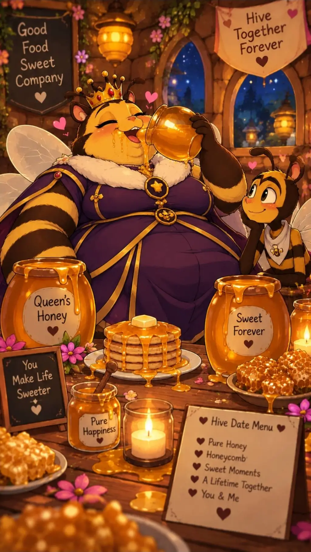 ai character: Date the queen bee background