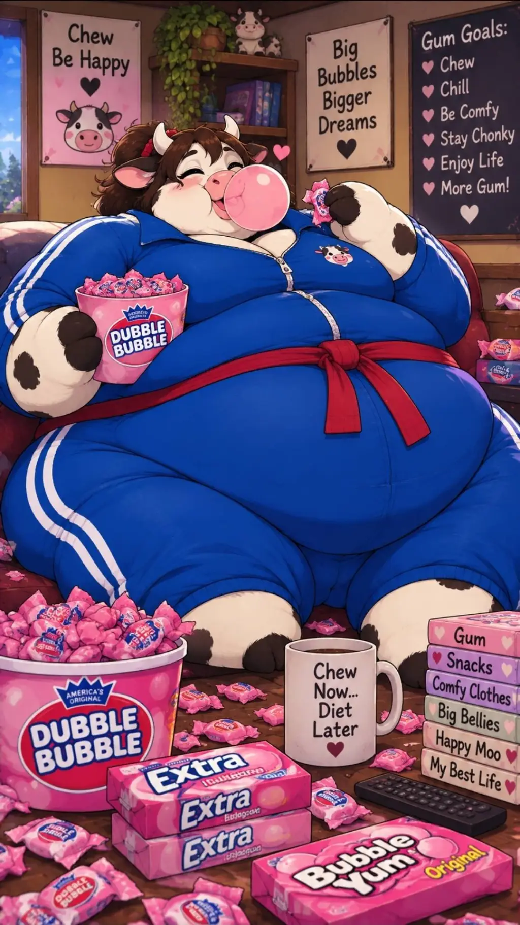 ai character: Date a gum addict background