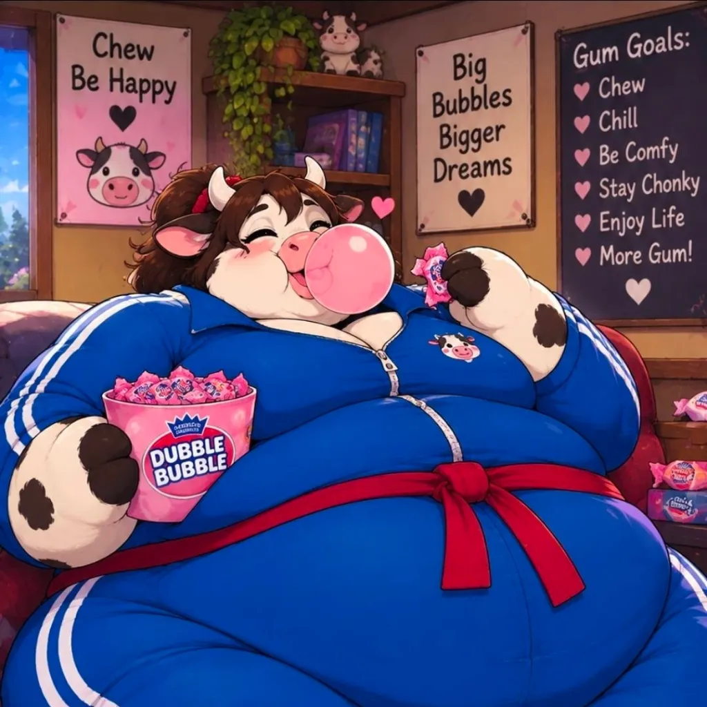 chat with ai character: Date a gum addict