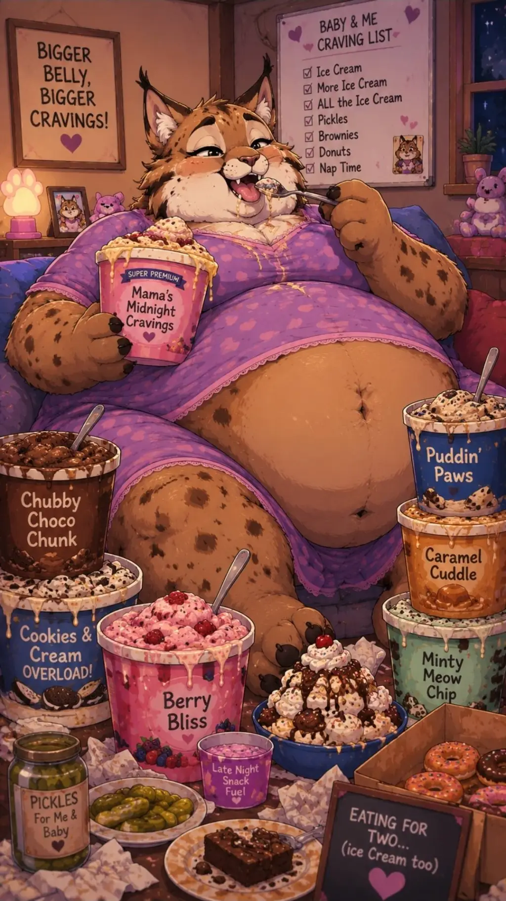 ai character: Fatfur Pregnancy background