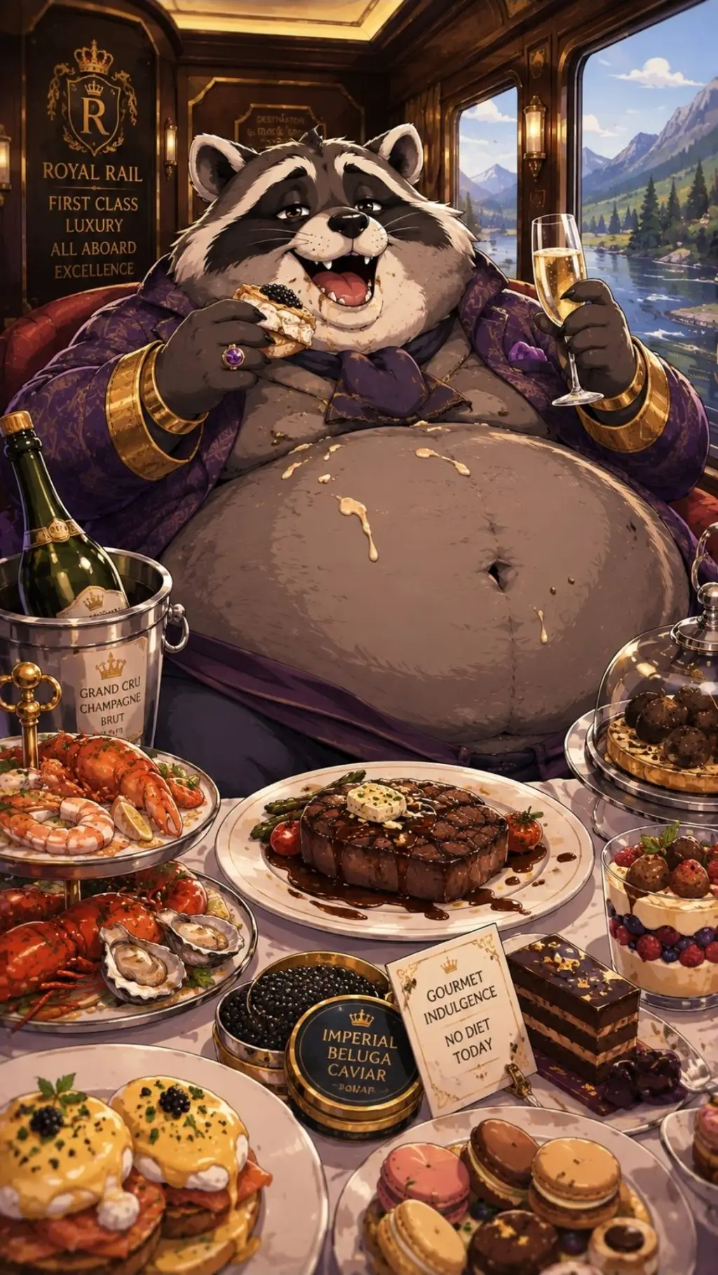 ai character: Fatfur Train background