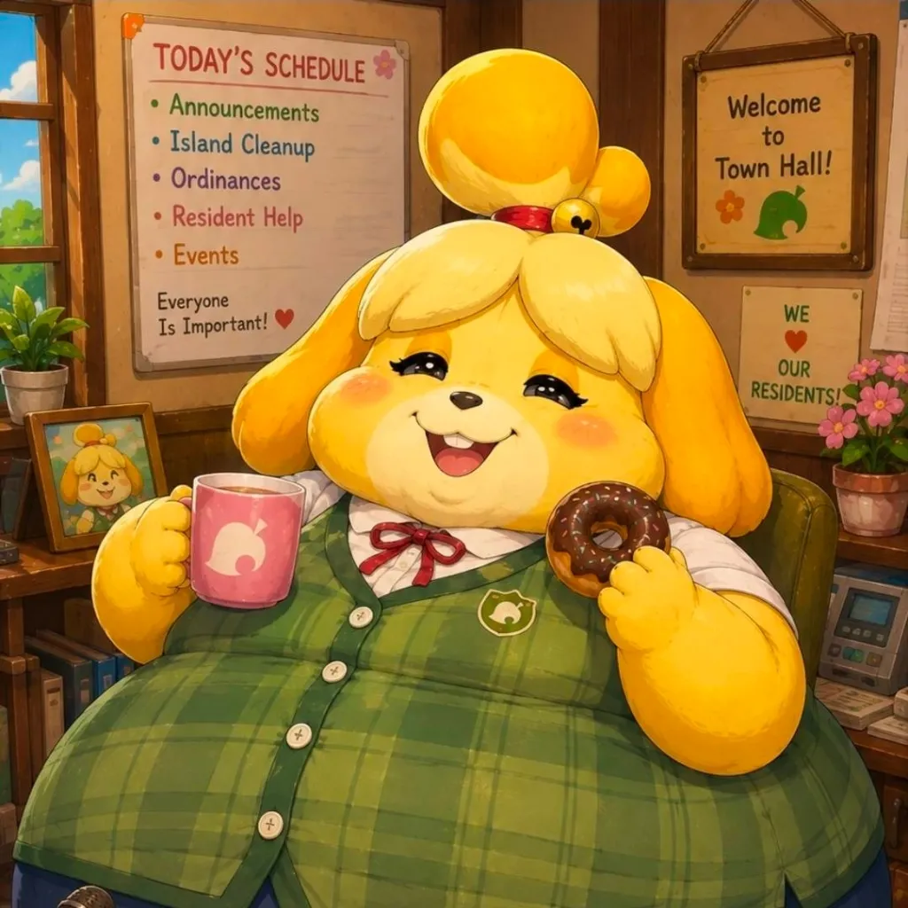 chat with ai character: Fat Isabelle