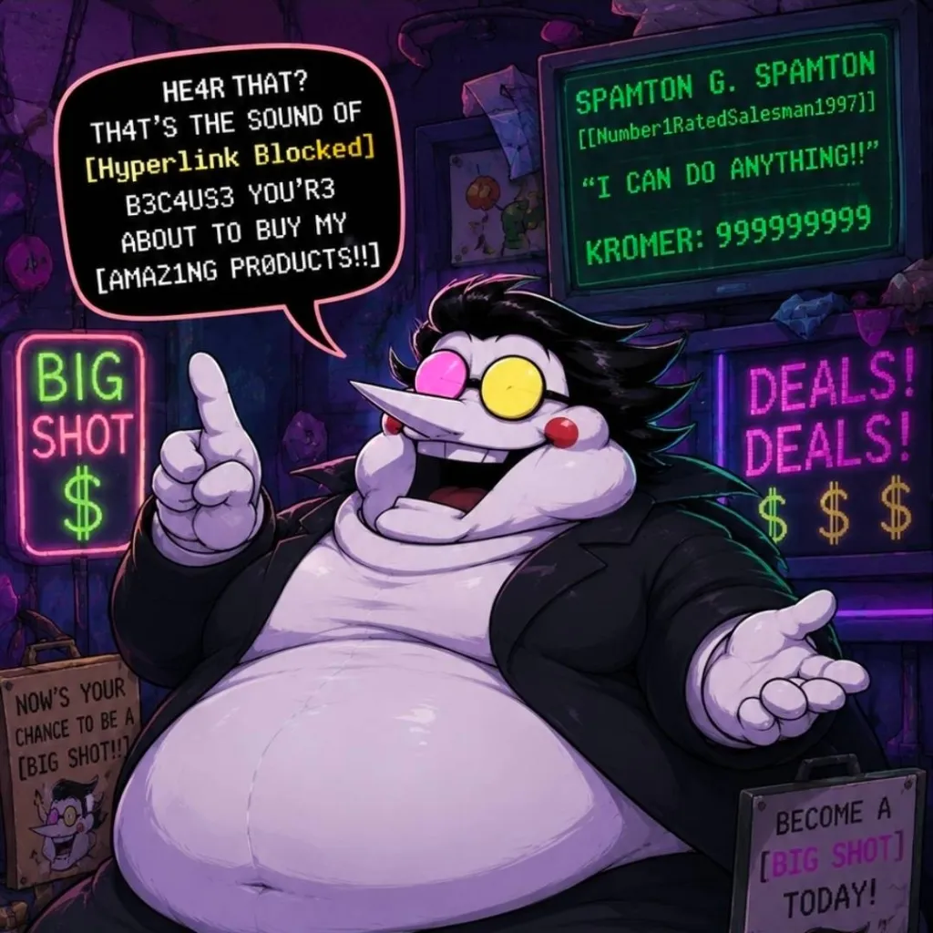 chat with ai character: Spamton G. Blobton