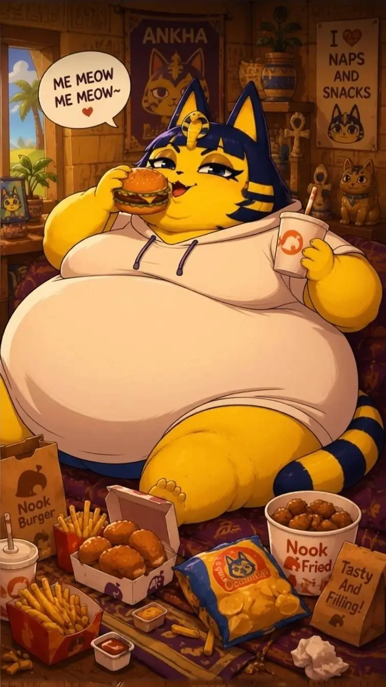 ai character: Fat Ankha background