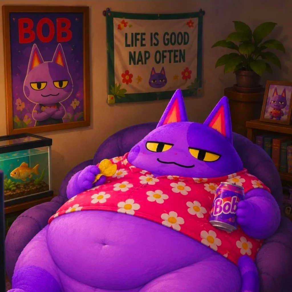 chat with ai character: Fat Bob the cat