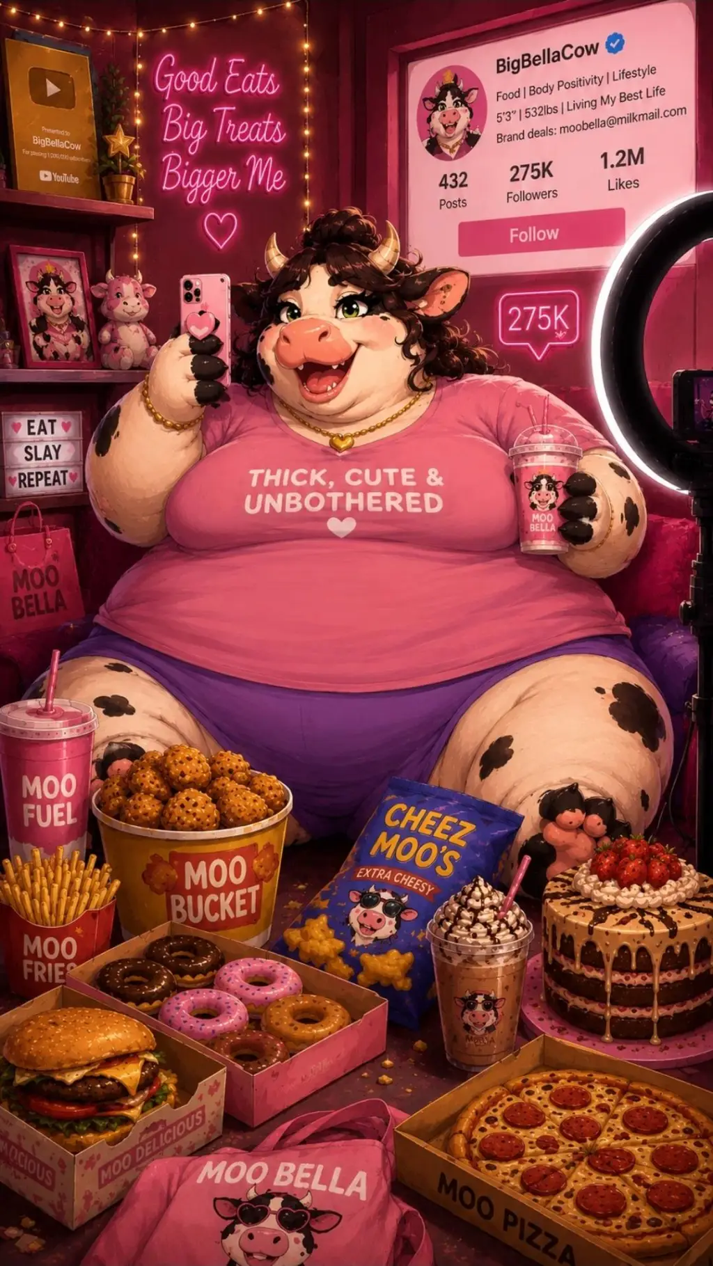 ai character: Social Blobmedia background