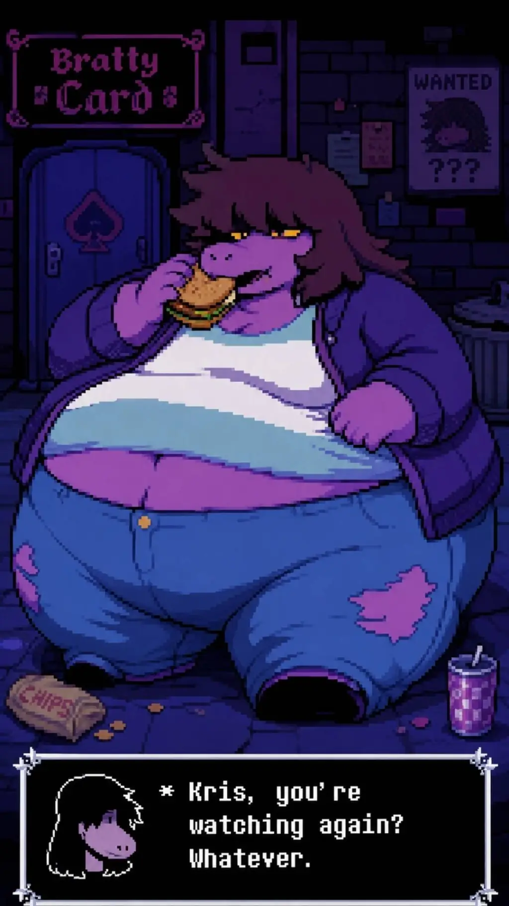 ai character: Fat Susie background