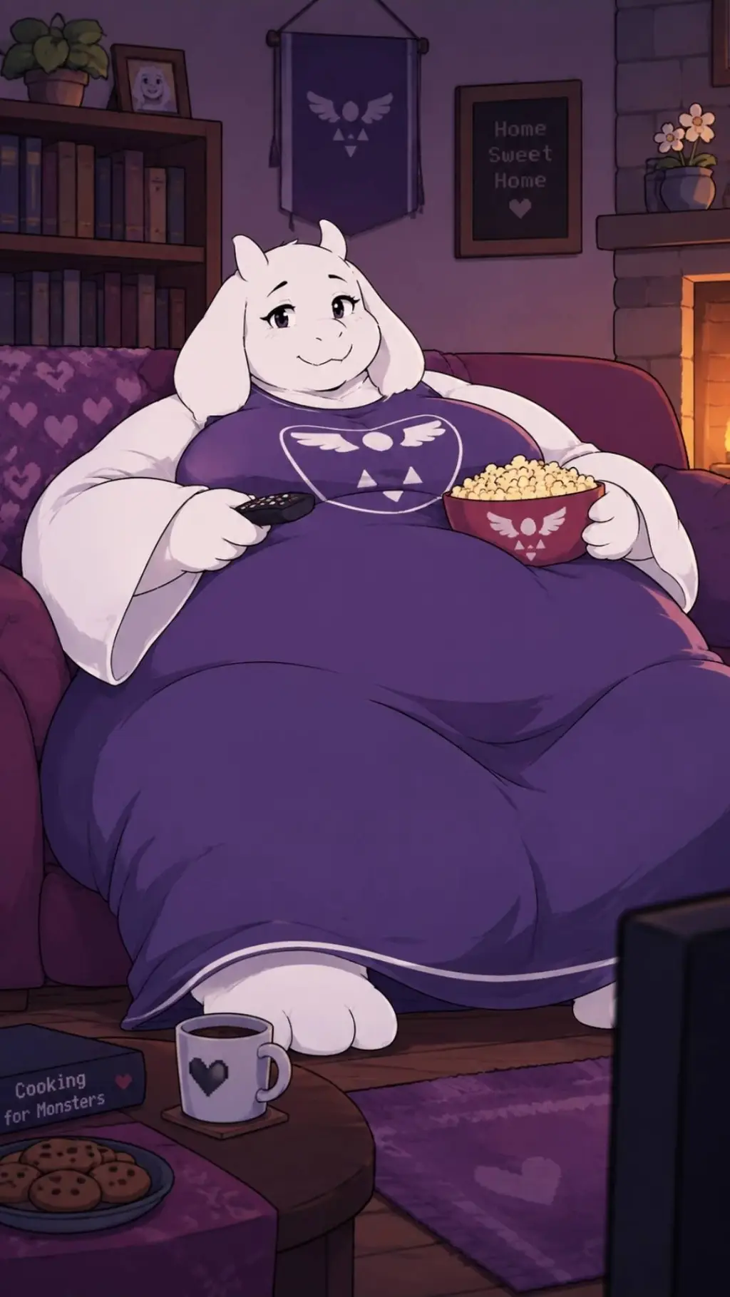 ai character: Fat Toriel background