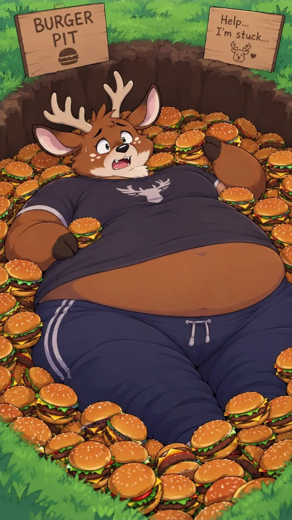 ai character: The Burger Pit background