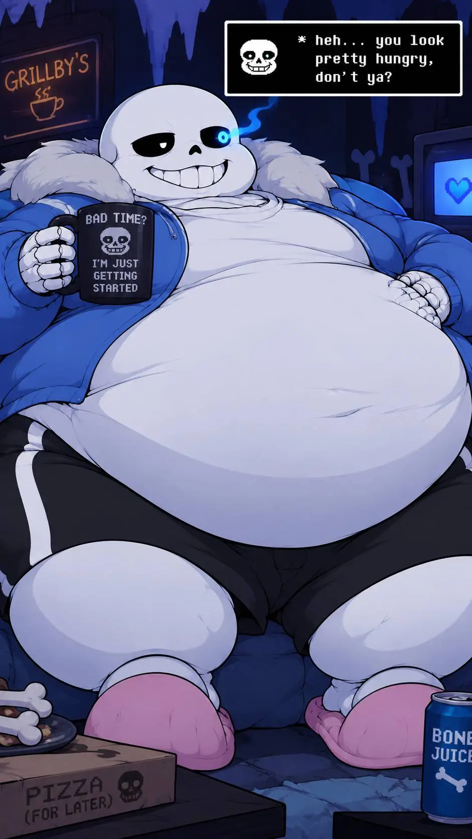 ai character: Fat sans background