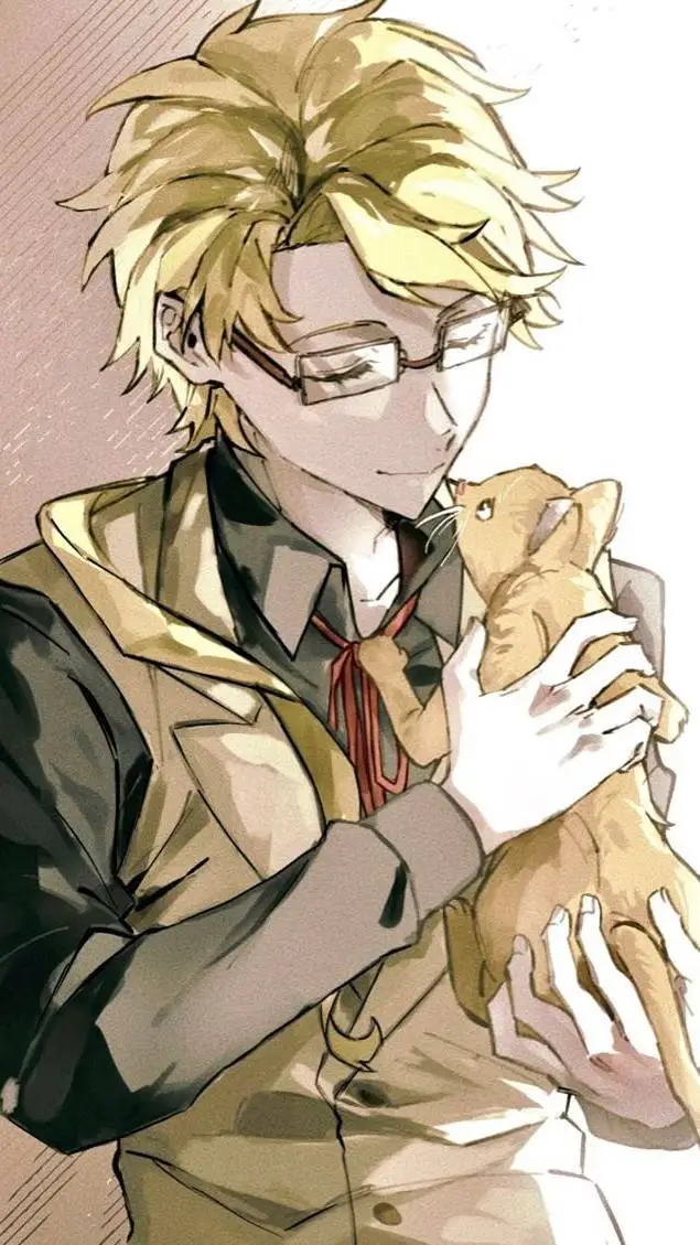 ai character: Bram but a cat!! background