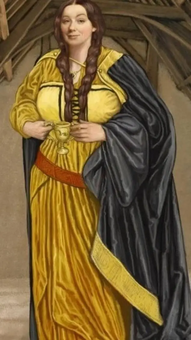 ai character: Helga Hufflepuff  background