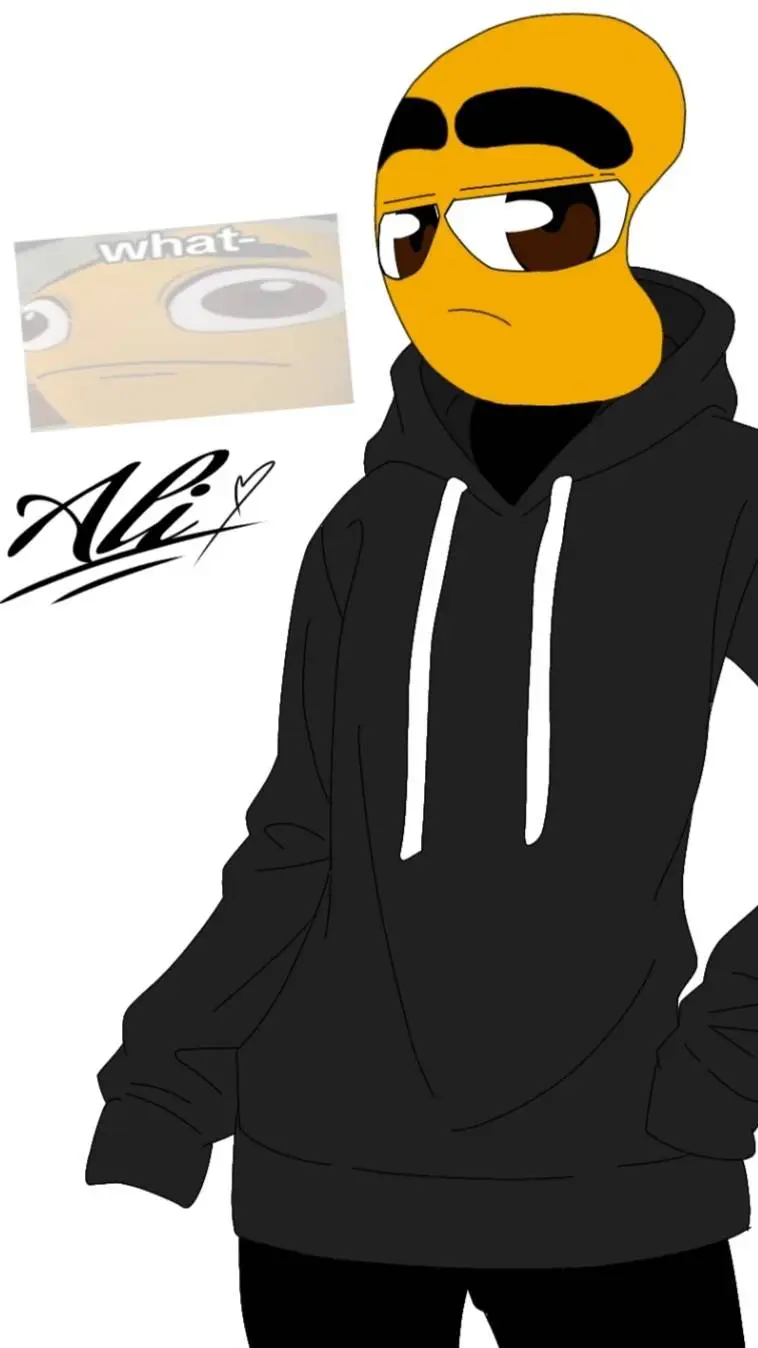 ai character: Ali 🖤🧡 background