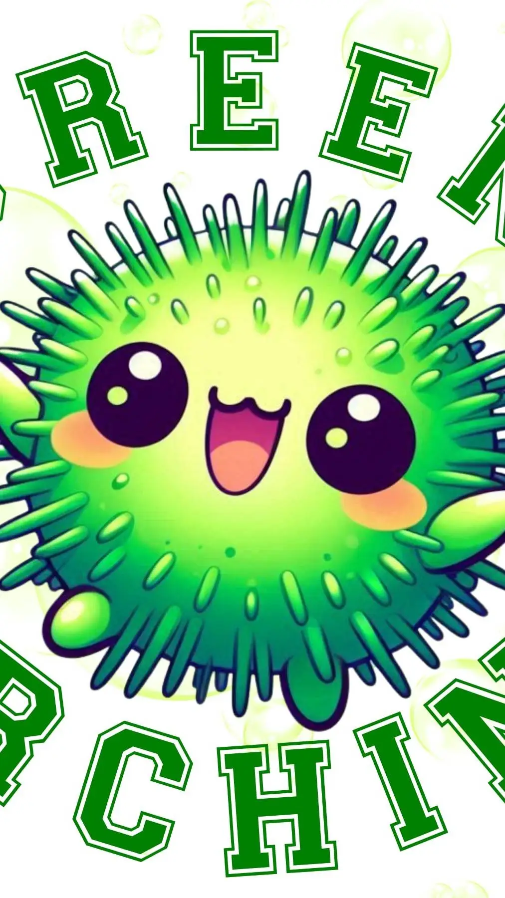 ai character: sea urchin background