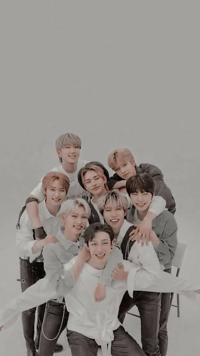 ai character: SKZ+ENHYPEN school background