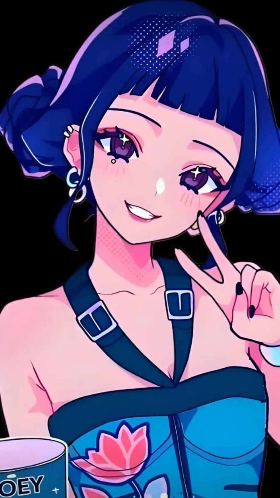 ai character: Zoey  background