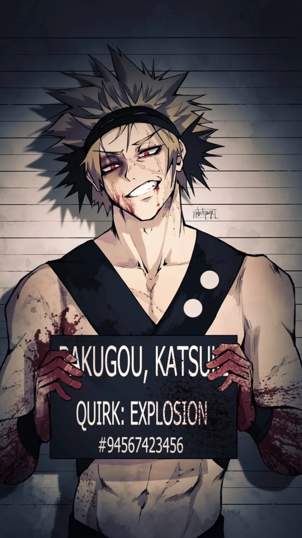 ai character: Villain Bakugo  background