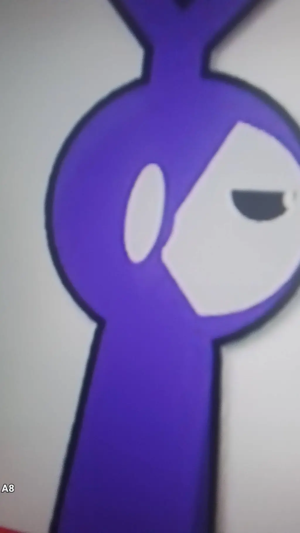 ai character: Tinky Winky  background